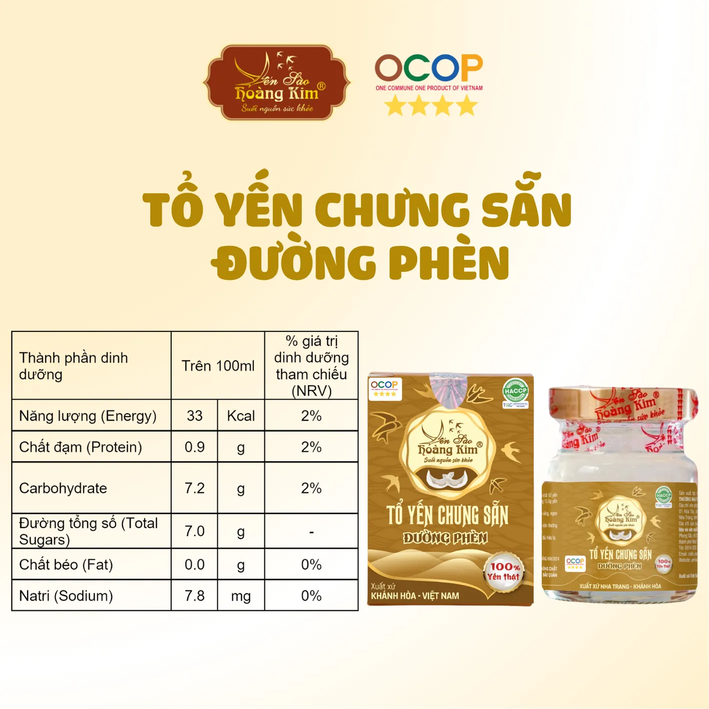 Natri trong yến hũ Hoàng Kim: con số nhỏ, câu chuyện lớn về chất lượng nguyên bản
