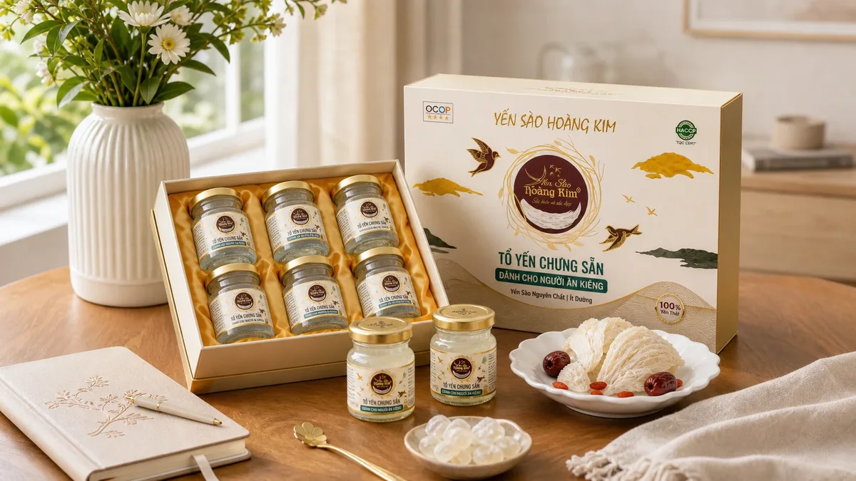 Nước yến cao cấp Hoàng Kim - quà thăm bệnh