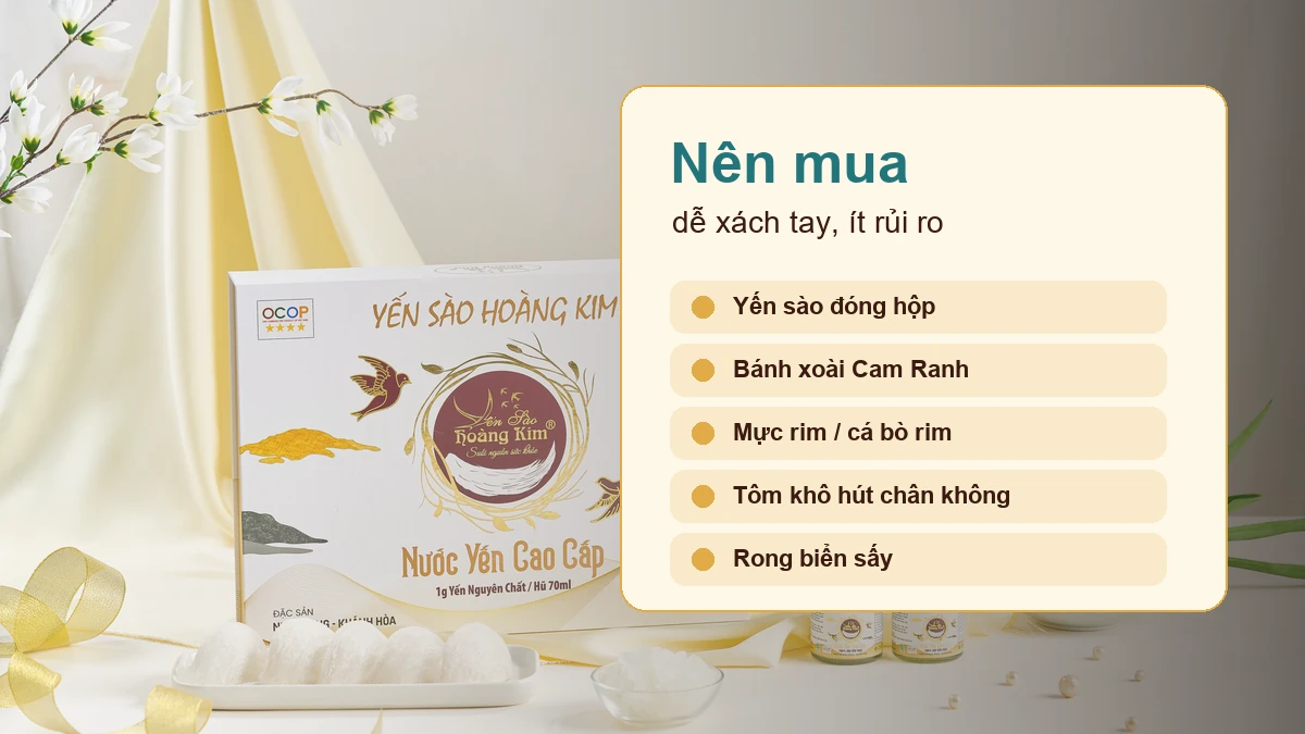 Đặc sản Nha Trang khô gọn ít mùi dễ mang lên máy bay