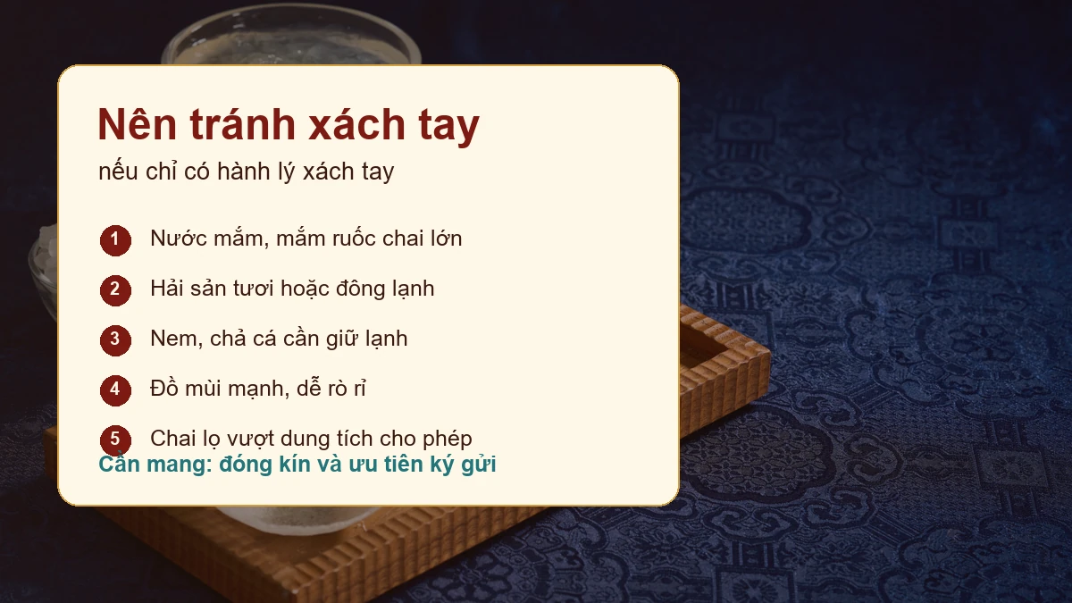 Đặc sản Nha Trang nên ký gửi hoặc hạn chế xách tay khi đi máy bay