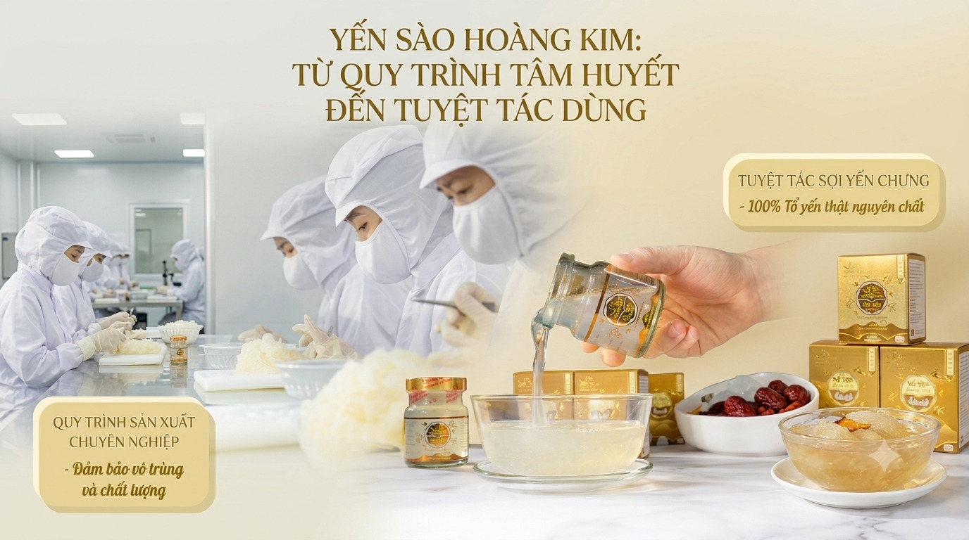 Các sản phẩm Yến Sào Hoàng Kim được kiểm định nghiêm ngặt,